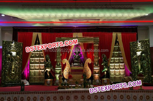 Decoración de escenario para bodas, escenario tradicional asiático de bollwood - Product Image 2