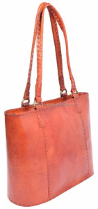 Bolso de mano marrón hecho a mano de cuero genuino para mujer, bolso de mano para mujer, tendencia de lujo, hecho a mano, cuero genuino cosido a mano - Product Image 3