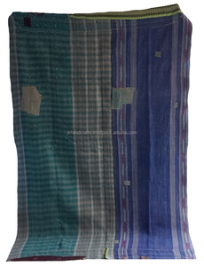 Vente en gros Couverture Kantha Taille double Coton Ethnique Sari Kantha Quilt - Product Image 4