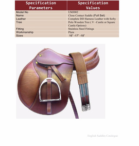 ผลิตภัณฑ์ขี่ม้าอานม้าอานชั้นวางโลหะ SUDESH ART; 10122740ฮาวานาสีน้ำตาล10ชิ้น14 15 16 17 18สีดำ S6011 - Product Image 6