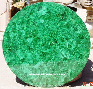 Ronde Malachite Pierre Top Qualité Table Top - Product Image 1