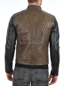Chaqueta de cuero marrón oscuro para hombre High Street Classic Vintage Design Elegante Casual Moda Prendas de abrigo Logotipo frontal OEM - Product Image 3