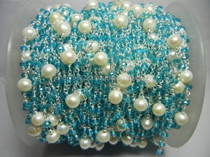 Perles de Quartz de topaze bleue naturelle, 6mm, 10 pierres précieuses, 1 perle - Product Image 3