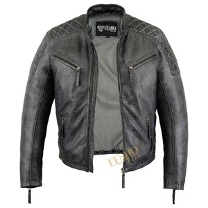 High Quality Mens <b>Sheepskin</b> Leather <b>Jacket</b> Winter Casual Fashion Trendy Design Front Logo OEM Supply - Product Image 1