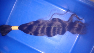 Cabello humano indio ondulado natural a granel, pelo virgen de la india, precio de fábrica, descuento - Product Image 5