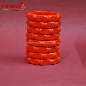 Brazaletes de joyería de baquelita, diseño personalizado de bambú tallado, vintage, venta al por mayor - Product Image 3