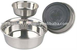 Wholesale Stainless Steel Fusion <b>Bowl</b> Antiskid Pet Feeder <b>Bowl</b> <b>Personalised</b> New Pet <b>Dog</b> <b>Bowl</b> Stainless Steel - Product Image 2