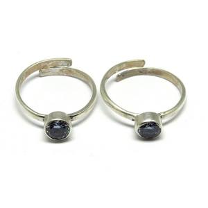 Anillo de plata de primera ley con forma de dedo para mujer, sortija, plata esterlina 925, Circonia cúbica, zirconia, circonita, zirconita, color púrpura, moda india - Product Image 3