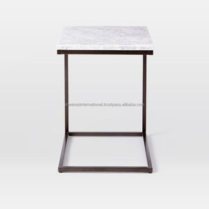 Modern Luxury Marble Decor <b>Side</b> <b>Table</b> Use in Living Room Kitchen Dining Bedroom Durable Metal Furniture for Home Use - Product Image 2