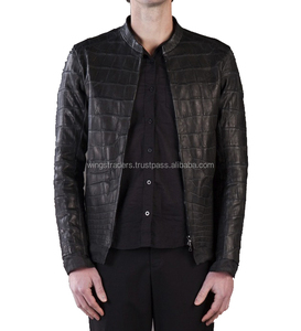 कस्टम उच्च गुणवत्ता के लिए मगरमच्छ चमड़े का जैकेट पुरुषों - Product Image 1