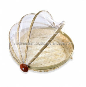 Panier à fruits en bambou du Vietnam, corbeille avec couvercle - Product Image 1