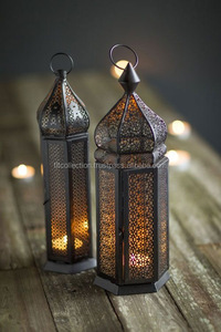 อินเดียโมร็อกโกตกแต่งโลหะโคมไฟเทียน - Product Image 4