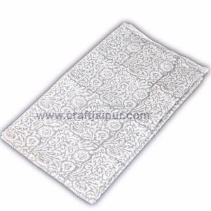 Gray Sanganeri <b>Block</b> <b>Print</b> Cotton Fabric Lightweight Natural Dyed Voile Cloth Indian Style for Shirts Bags-for Girls/Boys - Product Image 3