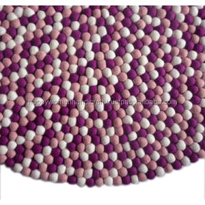 Tapis fait main de boule de feutre du Népal/idée unique de cadeau promotionnel et d'affaires de tapis - Product Image 5