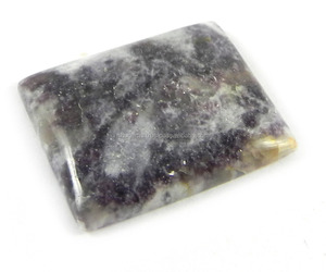 Lepidolite naturelle de 4,94 g, cabochon rectangulaire de 20x24 mm, pierre précieuse pour bijoux IG0840 - Product Image 1