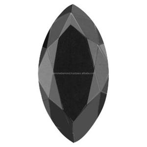 Diamantes sueltos de corte Marquesa negro Natural de tamaño de 1,00 quilates del fabricante indio Diamantes negros de forma elegante para joyería - Product Image 1