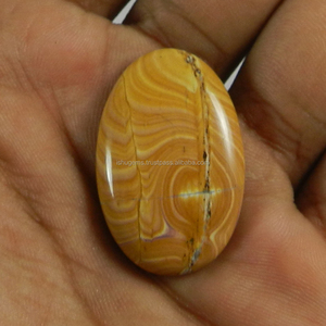 หินอัญมณีทรงหลวม Cabochon 5.90รูปวงรีสวยงาม22X33มม. Wagul Jasper IG0251 Gms - Product Image 3