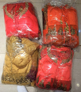 Robe de soirée de style musulman pour mariée, vêtements lourds en coton et georgette, costumes de pelouse pakistanaise, costumes pataila punk jabs - Product Image 5