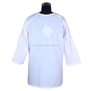 DR167 algodón indio pollo bordado algodón Kurti mujeres diseñador pollo bordado túnica camisa algodón Chikankari camisa - Product Image 2