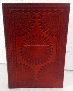 Journal intime en cuir à couverture rigide vintage gravé à la main en relief fait à la main en gros-Cadeau - Product Image 1