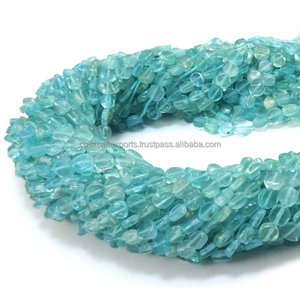 Perles d'apatite bleu-vert naturel brin de 14 pouces plat rond 8mm perles lâches différentes tailles, y compris 4mm 6mm pierres précieuses - Product Image 2