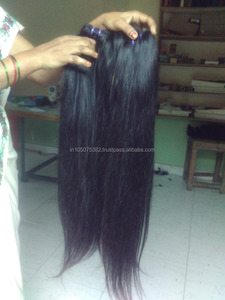 Type de tissage de cheveux humains de prolongements de cheveux Remy indiens vierges non traités - Product Image 4