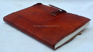 Handmade Vintage Soft Leather <b>Diary</b> Journal with Thermal Binding B5 Size Daily Use Office Business Journal Belt <b>Lock</b> Pattern - Product Image 5