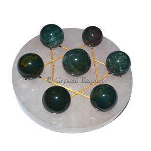 Sphère de pierre de sang naturelle cristal de guérison ensemble pour Reiki méditation énergie équilibrage spirituel guérison cadeau fournisseur en gros - Product Image 3
