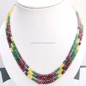 Kalung Manik-manik Batu Multi Warna