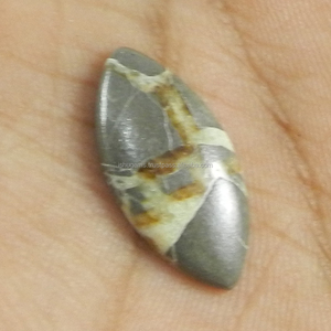 Jaspe séptico Natural, cabujones de marquesa de 23x11mm, Gema suelta de 6,5 Cts para fabricación de joyas - Product Image 3