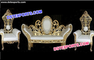 Muebles de Escenario Tallados para Bodas, Sofá Shahi Maharaja para Bodas Reales, Diseño Elegante, Nuevo Diseño de Muebles para Bodas, Reino Unido, Estados Unidos - Product Image 3