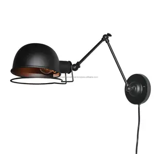 Black Metal Wall Light Lamp For Hotel Wall Decor Wall Lamp Black Powder Coating Finishing Design Lamp Accent Lighting Solution