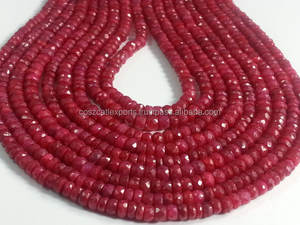 Natural <b>Red</b> Ruby Stone Rondelle <b>Beads</b> Third Party Certified Necklace Coszcalt Exports for Jewelry Making - Product Image 3