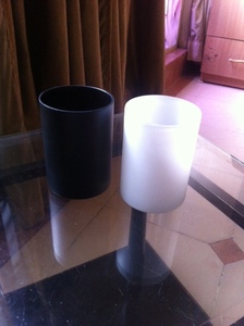 Tarro de vela de cristal de cilindro Rosa decorativo Simple nórdico de lujo, venta al por mayor, velas de decoración navideña de hormigón mate para el hogar - Product Image 3