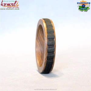 Bracelets en bois inachevés Bracelets en bois uni personnalisés enfants unisexe Style Vintage mariages fêtes avec perles diamants - Product Image 4