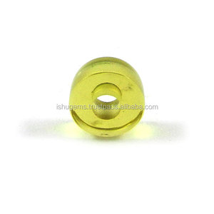 Lemon hydro-Cuentas de neumático sintético, 14x8x5mm, cuentas de piedras preciosas de agujero grande para pulsera, IG0133 - Product Image 3