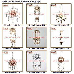 Sun Moon Star โมบายกระดิ่งลม,ทำจากเหล็กสำหรับตกแต่งบ้านและสวนประติมากรรมกันแดด - Product Image 3
