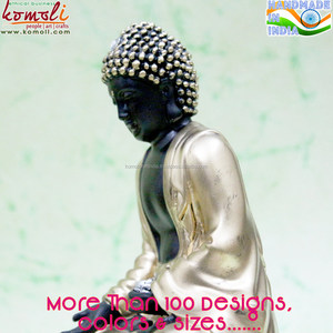 Ouro preto atacado lótus Buddha estátua - Product Image 5