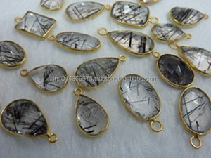 เครื่องประดับเงิน prehnite ชุบทองสำหรับผู้หญิงดีไซน์จี้ชั้นดีและสร้อยเชื่อมแบบทำเองสำหรับทำเครื่องประดับ - Product Image 2