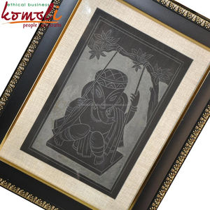 Arte de pizarra Ganesha hecho a mano, decoración de pared Mural de Ganesh para el hogar, oficina y espacios espirituales, artesanía hindú artesanal - Product Image 6