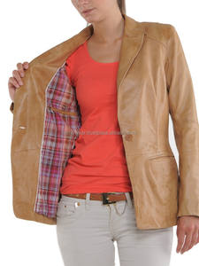 Blouson de moto en cuir d'agneau matelassé moderne pour femmes de qualité supérieure, toucher doux, vêtements d'extérieur, automne hiver, usage décontracté, nouveau design tendance - Product Image 2
