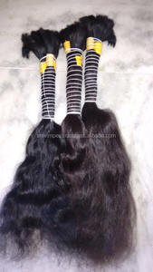 Cabello humano a granel de templo indio Natural sin procesar 100%, la mejor calidad, sin piojos y nudos, estilos sueltos de ondas profundas y súper ondas - Product Image 3