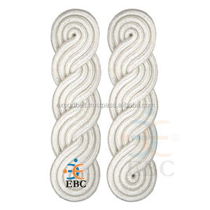 Épaulettes de blazer OEM de haute qualité, écologiques, dorées, à cordon métallique rembourré, à double torsion, pour uniforme - Product Image 3