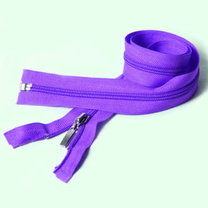 High Quality Men's Open-End Nylon Double Zipper <b>for</b> Leather Jackets 3# 5# - Product Image 4