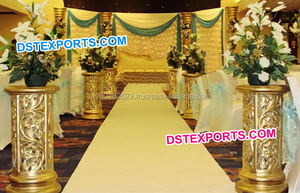 ใหม่แต่งงานคริสตัลเสาแต่งงานโลหะเสาคริสตัลแต่งงานทางเดินเสาตกแต่ง - Product Image 2