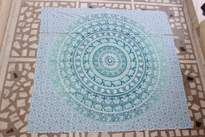 Tapices de Mandala de tamaño Queen, elefante colgante de pared, arte Hippie, manta de playa con estampado indio, venta al por mayor, estilo Aubusson - Product Image 2