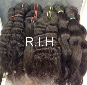 Vente en gros extensions de cheveux de temple indien brut 30 pouces cheveux de trame brésiliens 8 pouces étiré longueur Curl Style - Product Image 4