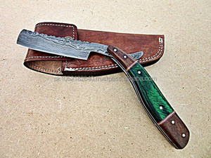 Nouveaux rasoirs à lames droites en acier Damas de haute qualité, fabriqués sur mesure, avec logo gravé au laser gratuit - Product Image 5