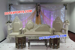 Conjunto de sofás para bodas indias, muebles para bodas hindúes, conjunto de sofás para escenario de boda, California - Product Image 5