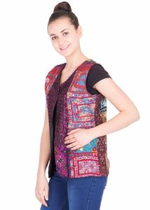 Veste sans manches pour femme, style ethnique vintage, brodée à la main, traditionnelle indienne Banjara, mettant en valeur un style intemporel - Product Image 3